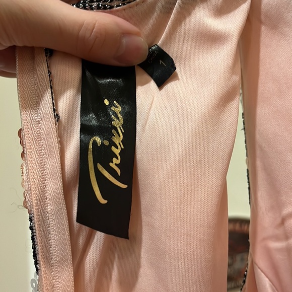 Pink sequin short to long dress - Picture 5 of 5